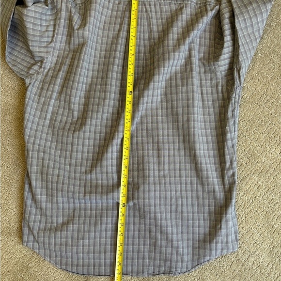 Ralph Lauren Blake 100% Two-Ply Cotton Dress Shirt Grey/Pink/White Stripes M - Picture 11 of 11